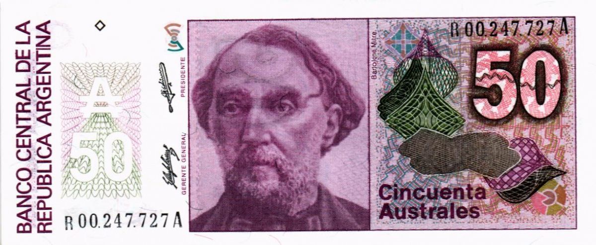 АРГЕНТИНА 50 АУСТРАЛЕЙ 1