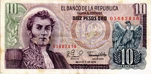 КОЛУМБИЯ 10 ПЕСО 1