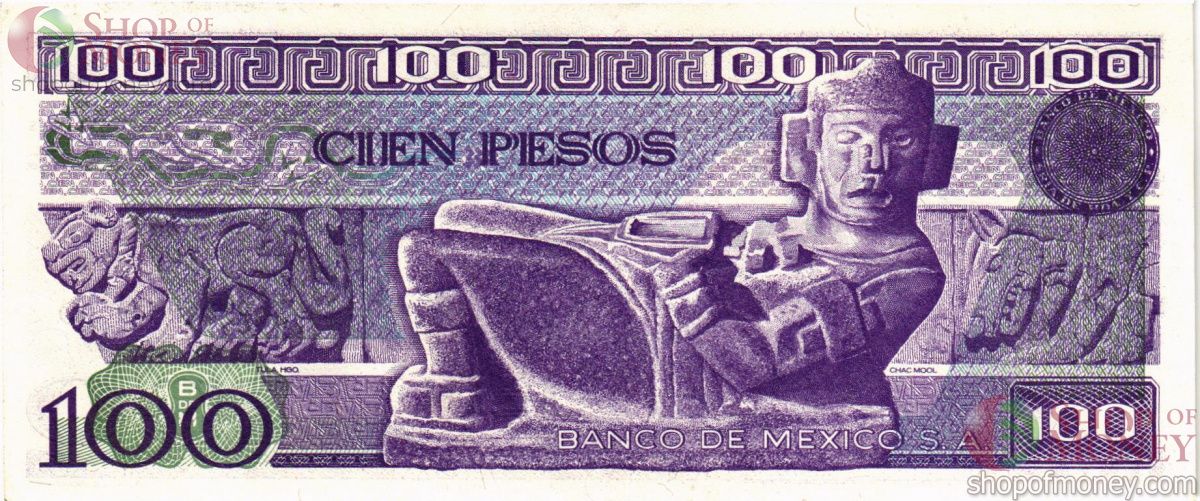 МЕКСИКА 100 ПЕСО (-UW- СЕРИЯ) 2