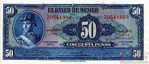 МЕКСИКА 50 ПЕСО (29.12.1972) 1