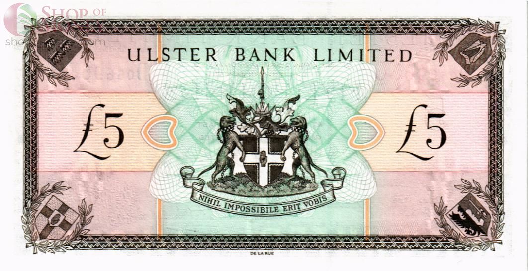СЕВЕРНАЯ ИРЛАНДИЯ 5 ФУНТОВ (ULSTER BANK) 2
