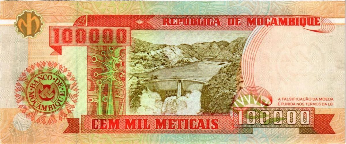 МОЗАМБИК 100000 МЕТИКАЛЬ 2