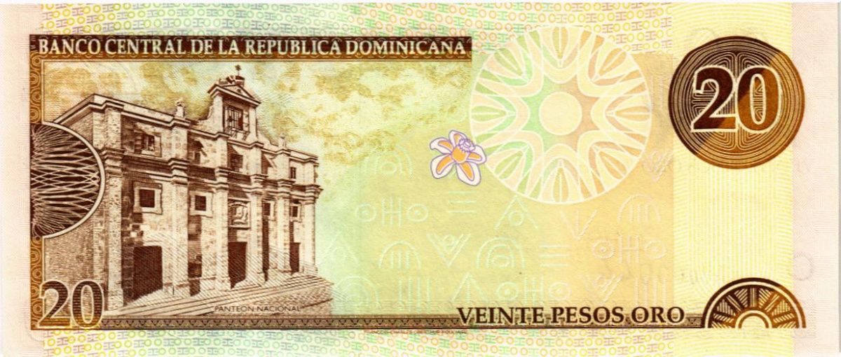 ДОМИНИКАНСКАЯ РЕСПУБЛИКА 20 ПЕСО (НИЗКИЙ НОМЕР) 2