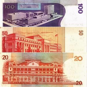 ФИЛИППИНЫ НАБОР 20-50-100 ПЕСО (ПЯТНА) 2