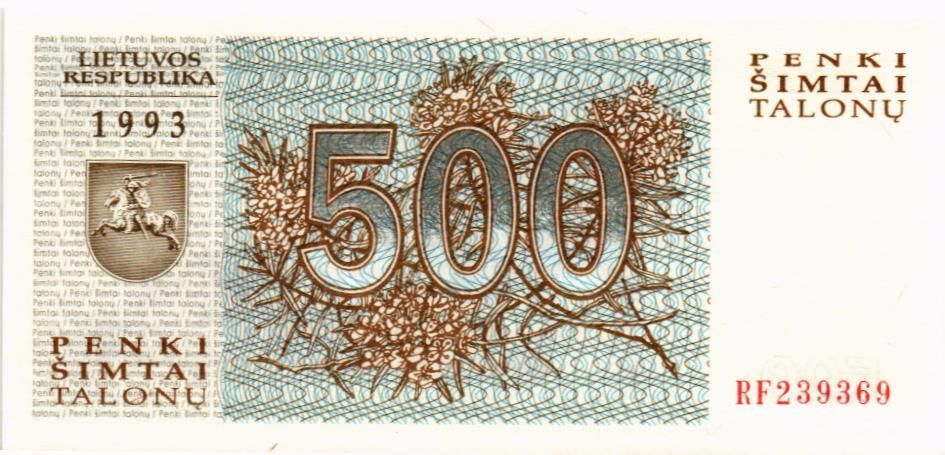 ЛИТВА 500 ТАЛОНАС 1