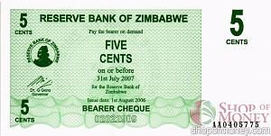 ЗИМБАБВЕ 5 ЦЕНТОВ 1
