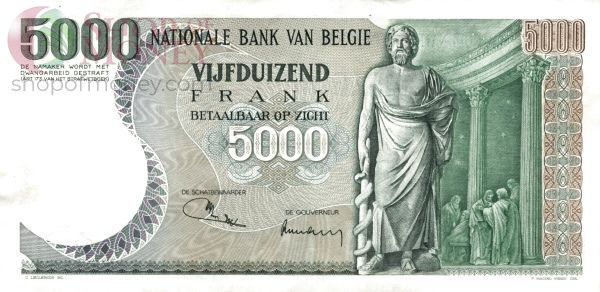 БЕЛЬГИЯ 5000 ФРАНКОВ 2