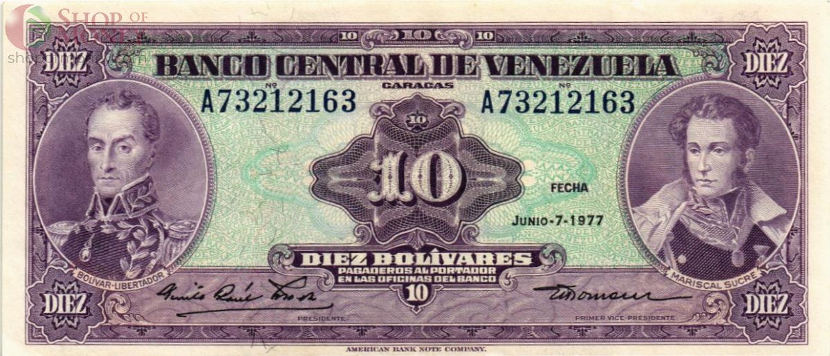 ВЕНЕСУЭЛА 10 БОЛИВАР 1