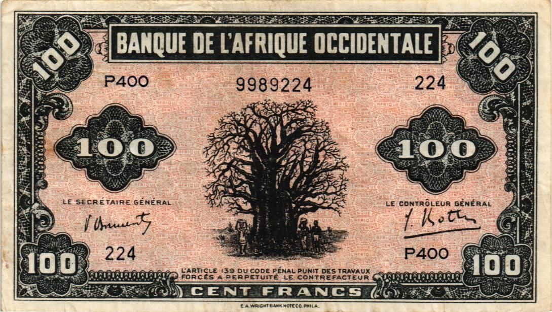 WAS - ЗАПАДНАЯ АФРИКА 100 ФРАНКОВ 1