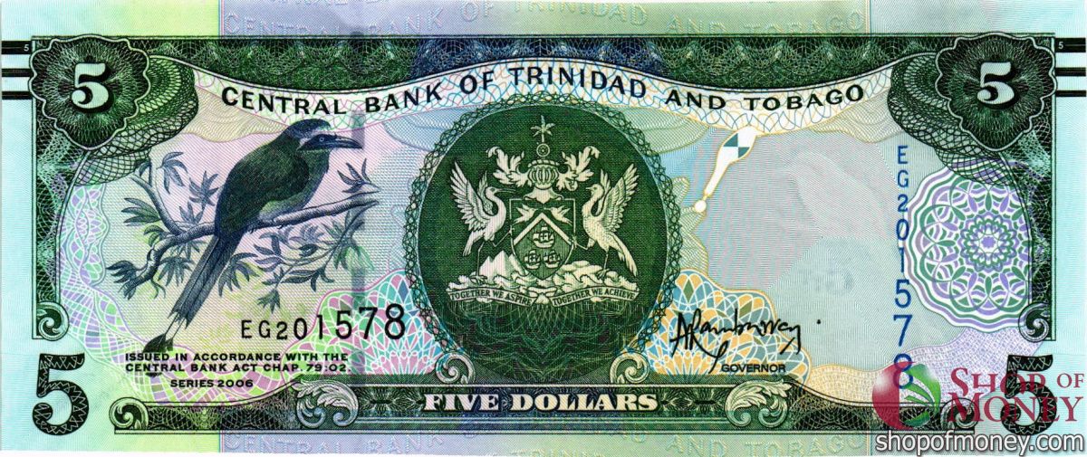 ТРИНИДАД И ТОБАГО 5 ДОЛЛАРОВ 1