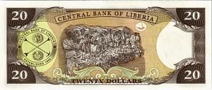 ЛИБЕРИЯ 20 ДОЛЛАРОВ 2