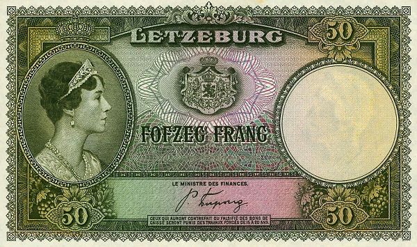 ЛЮКСЕМБУРГ 50 ФРАНГ 1