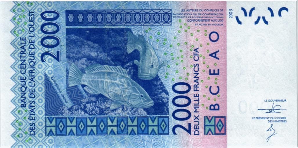 WAS - СЕНЕГАЛ 2000 ФРАНКОВ (K) 2