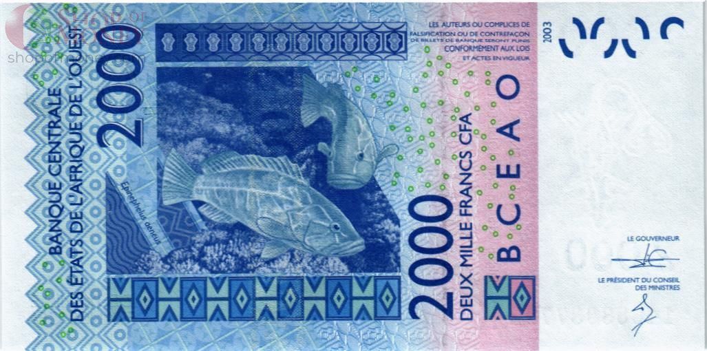 WAS - СЕНЕГАЛ 2000 ФРАНКОВ (K) 2