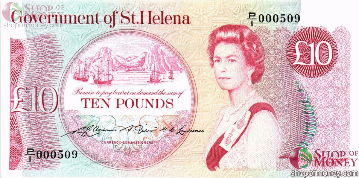 ОСТРОВ СВЯТОЙ ЕЛЕНЫ 10 ФУНТОВ 1