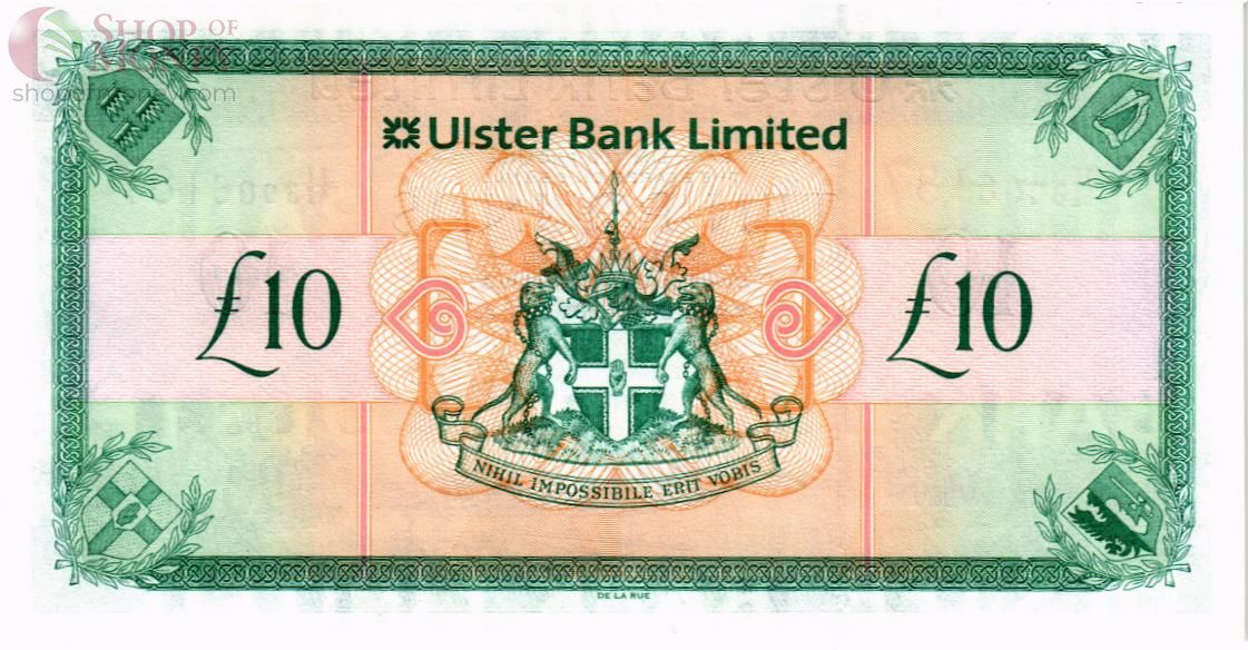 СЕВЕРНАЯ ИРЛАНДИЯ 10 ФУНТОВ (ULSTER BANK) 2