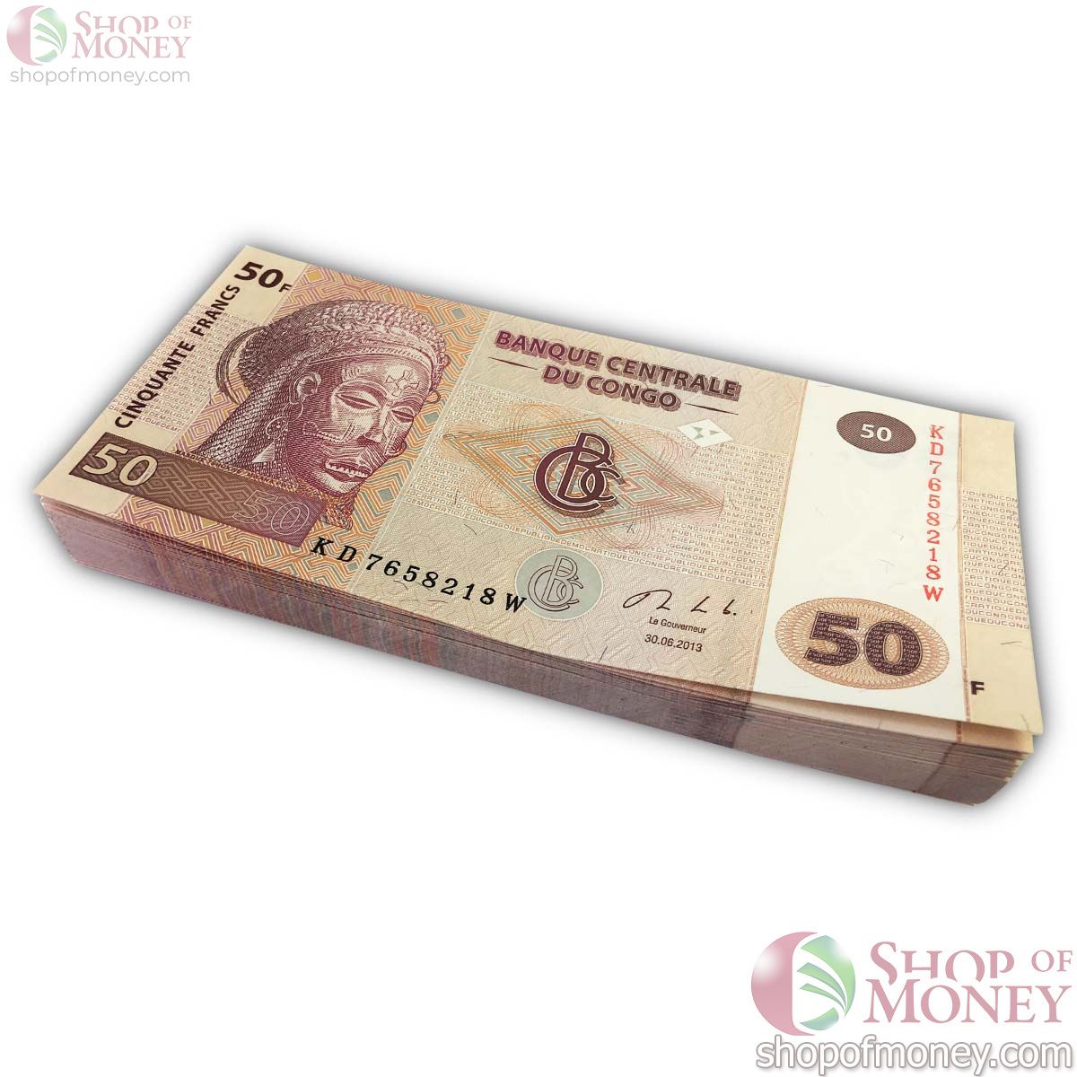 КОНГО ДР 50 ФРАНКОВ (100 БАНКНОТ) 1