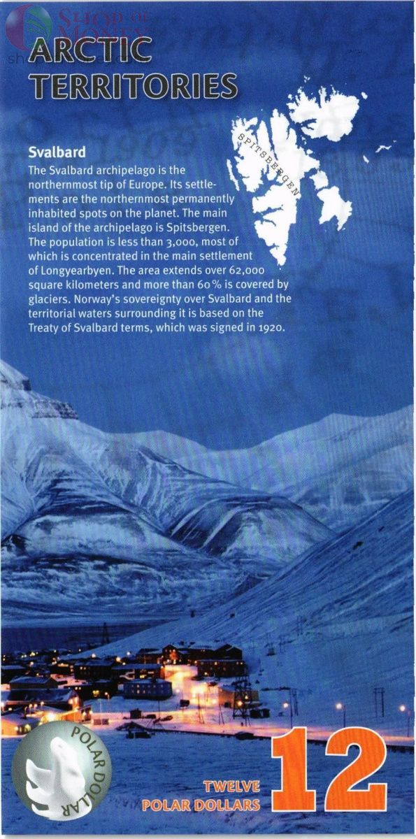 АРКТИЧЕСКИЕ ТЕРРИТОРИИ 12 ДОЛЛАРОВ 2