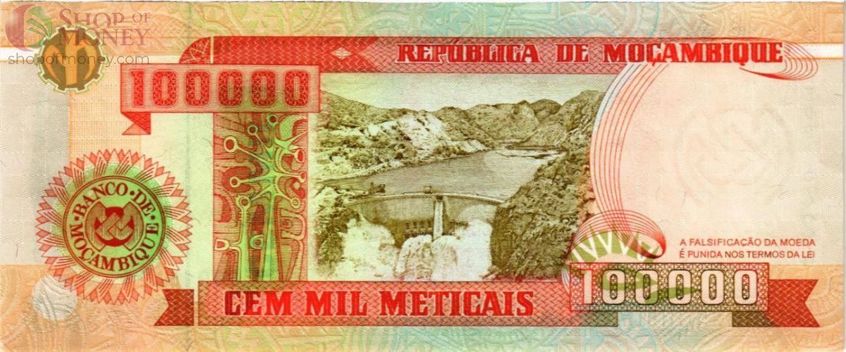 МОЗАМБИК 100000 МЕТИКАЛЬ 2