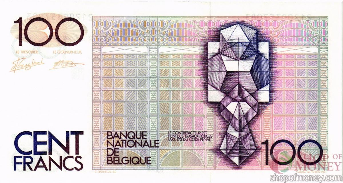 БЕЛЬГИЯ 100 ФРАНКОВ 2