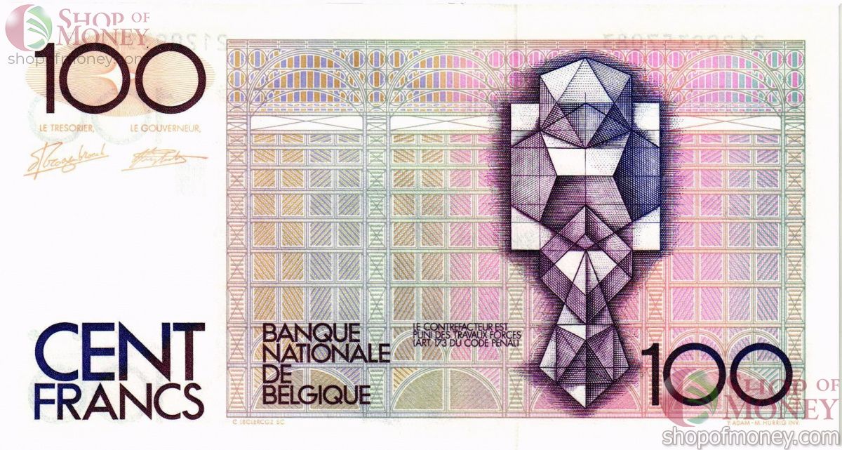 БЕЛЬГИЯ 100 ФРАНКОВ 2
