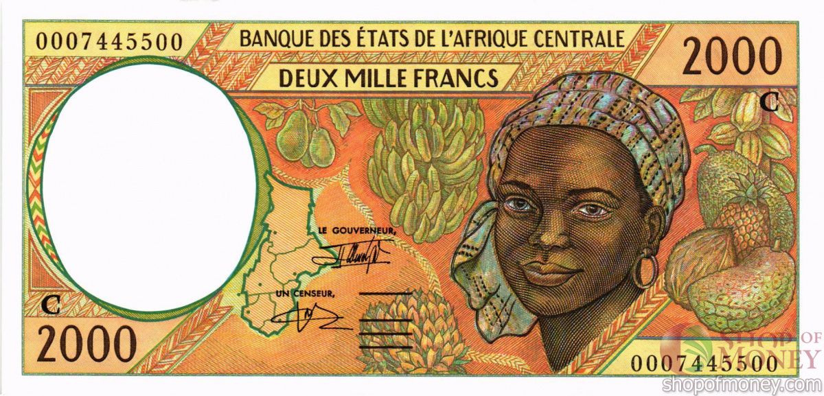 ГОСУДАРСТВА ЦЕНТРАЛЬНОЙ АФРИКИ (-C- КОНГО) 2000 ФРАНКОВ 1