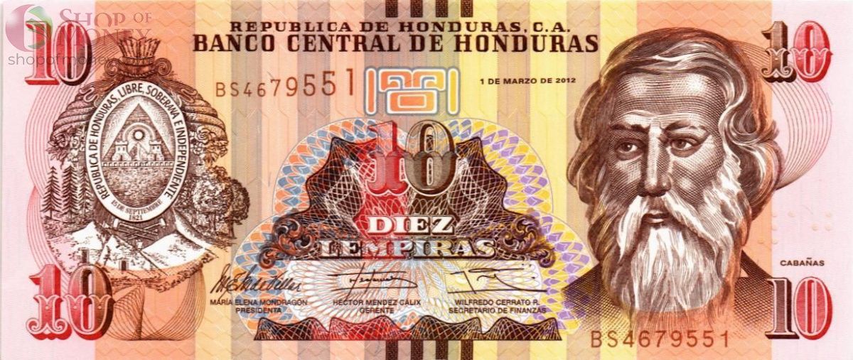 ГОНДУРАС 10 ЛЕМПИР 1