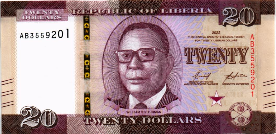 ЛИБЕРИЯ 20 ДОЛЛАРОВ 1