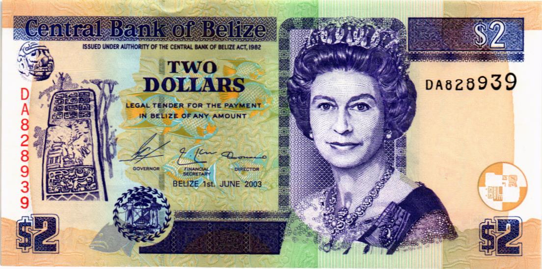 БЕЛИЗ 2 ДОЛЛАРА 1