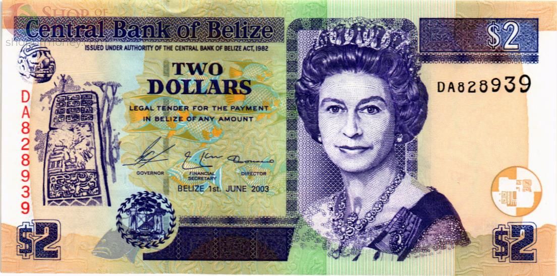 БЕЛИЗ 2 ДОЛЛАРА 1