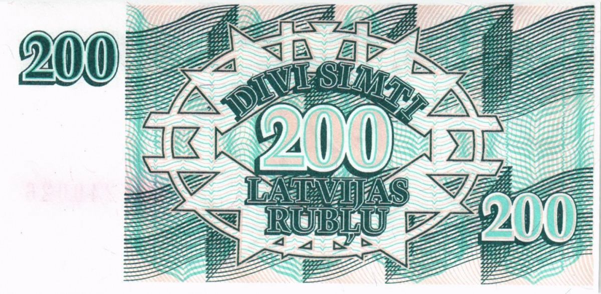 ЛАТВИЯ 200 РУБЛЕЙ 2