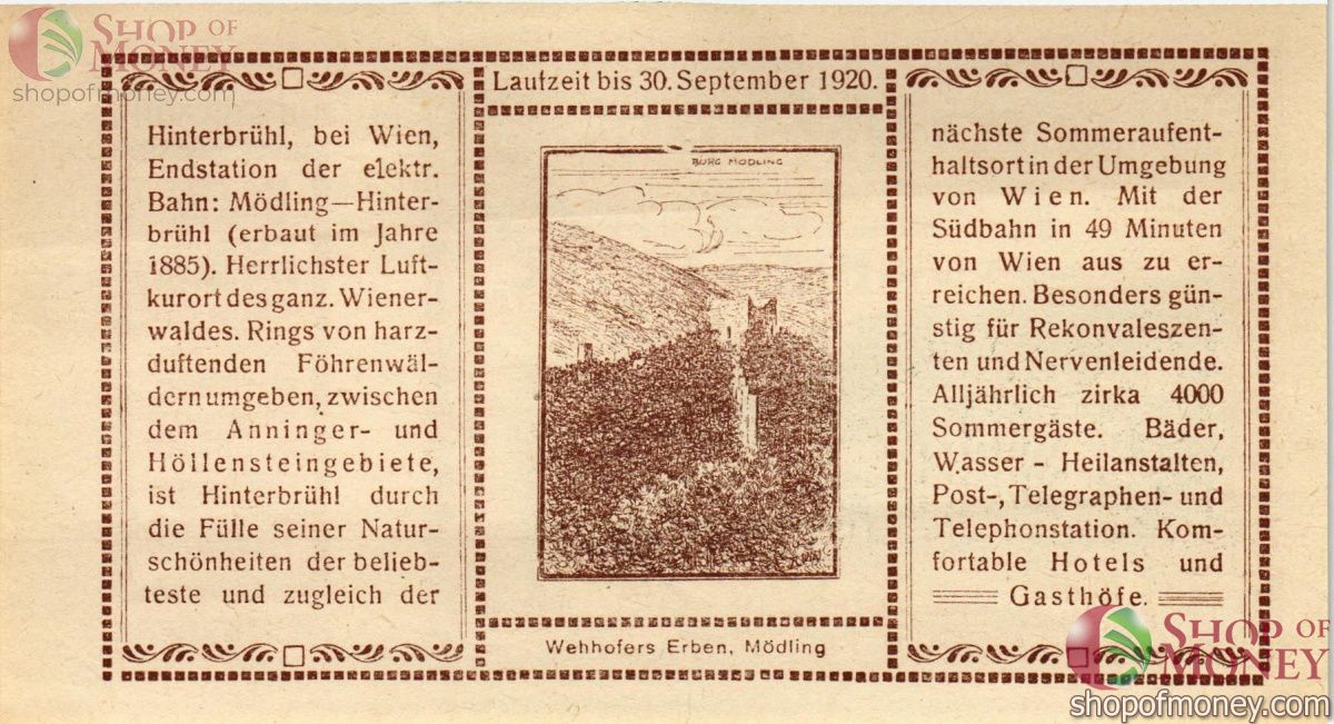 АВСТРИЯ 80 ХЕЛЛЕРОВ (НОТГЕЛЬД) 2