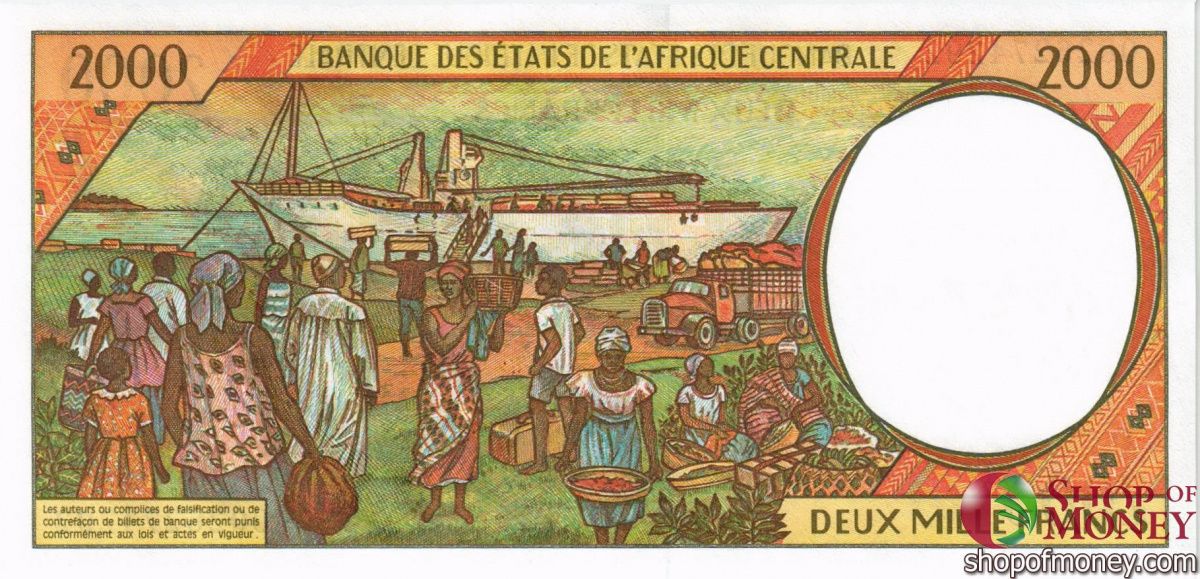 CAS - ЧАД 2000 ФРАНКОВ (P) 2