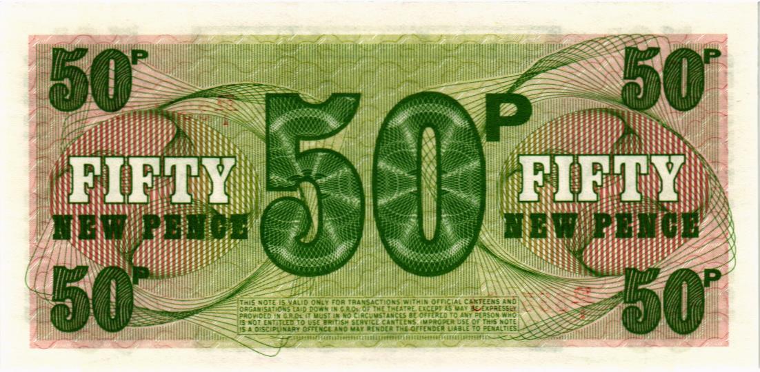 ВЕЛИКОБРИТАНИЯ / АНГЛИЯ 50 ПЕНСОВ (БРИТАНСКАЯ АРМИЯ) 2