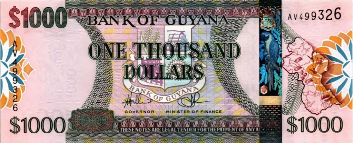 ГАЙАНА 1000 ДОЛЛАРОВ 1