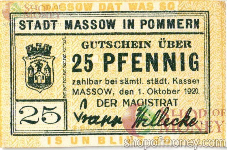 ГЕРМАНИЯ 25 ПФЕННИГОВ (НОТГЕЛЬД) 1