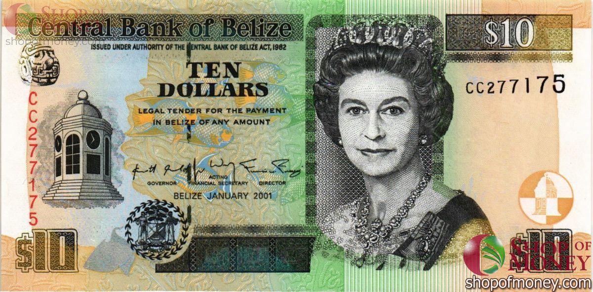 БЕЛИЗ 10 ДОЛЛАРОВ 1
