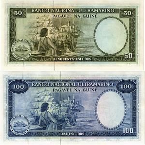 ПОРТУГАЛИЯ НАБОР 50 100 ЭСКУДО (ПОРТУГАЛЬСКАЯ ГВИНЕЯ) 2