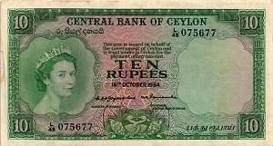 ШРИ-ЛАНКА (ЦЕЙЛОН) 10 РУПИЙ 1