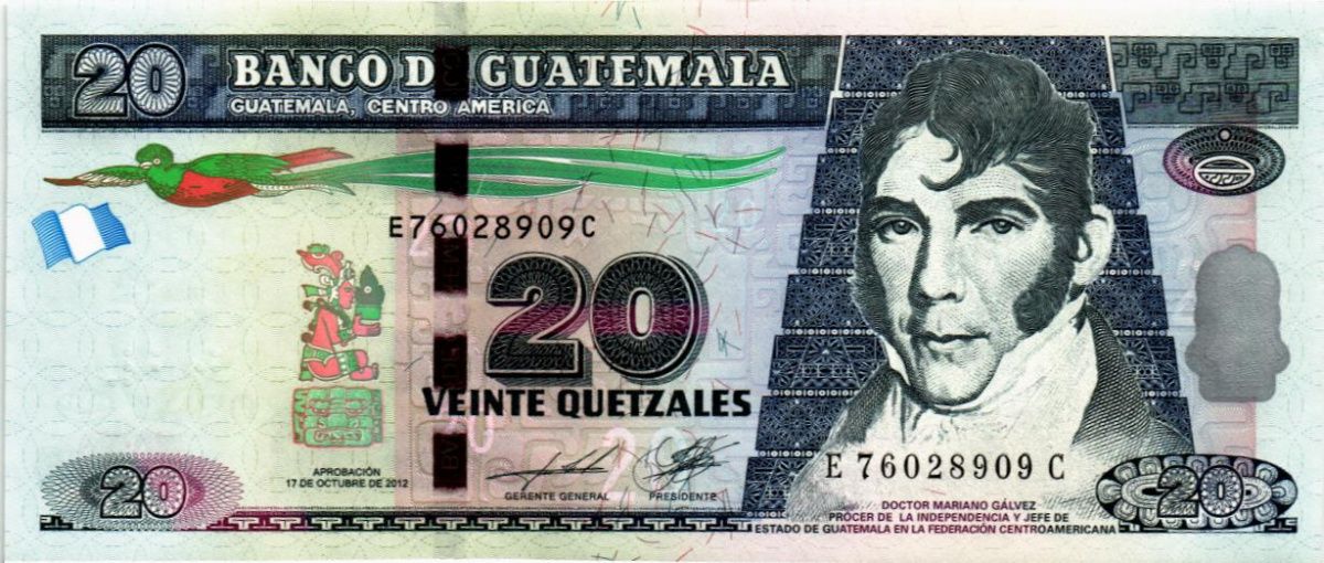 ГВАТЕМАЛА 20 КЕТСАЛЬ 1