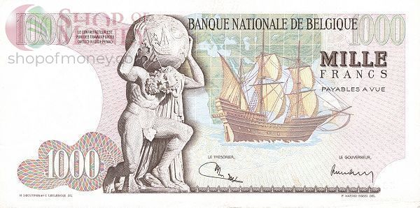 БЕЛЬГИЯ 1000 ФРАНКОВ 2