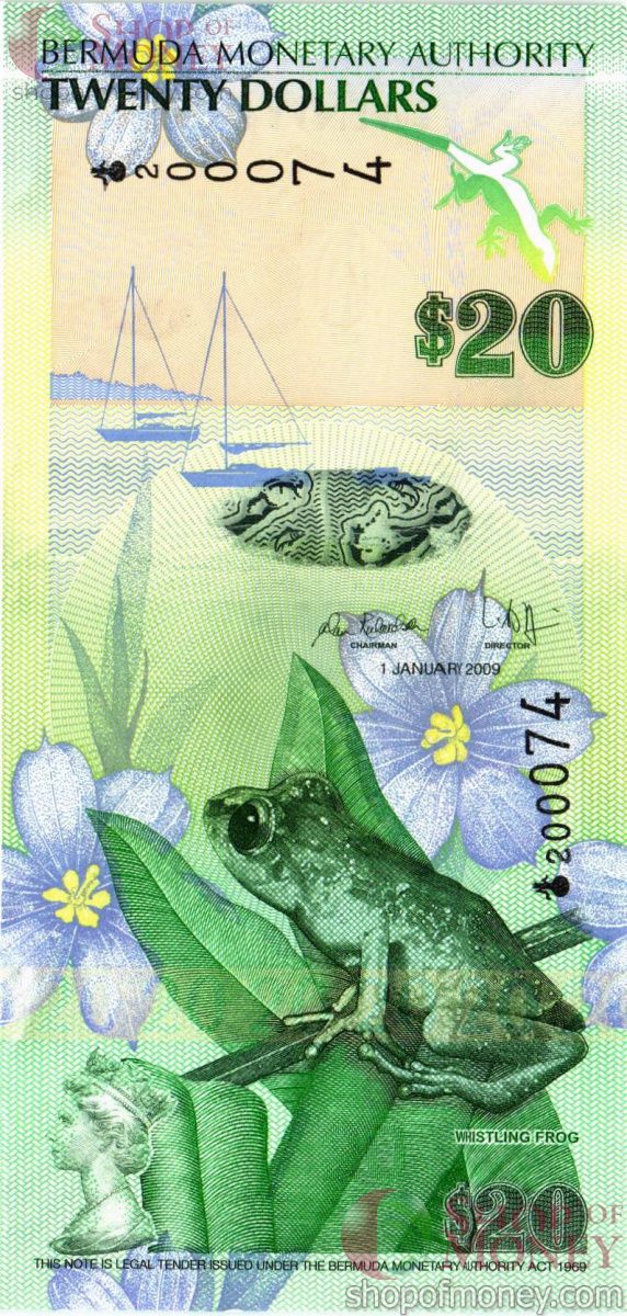 БЕРМУДСКИЕ ОСТРОВА 20 ДОЛЛАРОВ 1