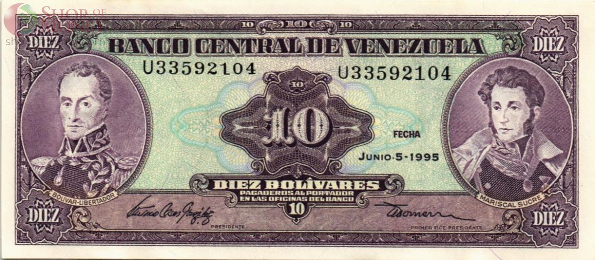 ВЕНЕСУЭЛА 10 БОЛИВАР 1