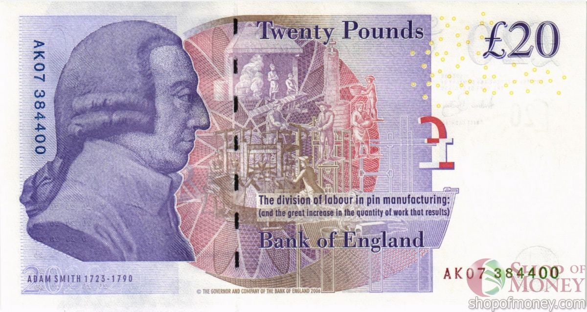 ВЕЛИКОБРИТАНИЯ/АНГЛИЯ 20 ФУНТОВ 2
