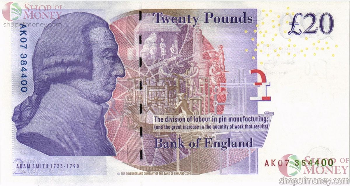 ВЕЛИКОБРИТАНИЯ/АНГЛИЯ 20 ФУНТОВ 2