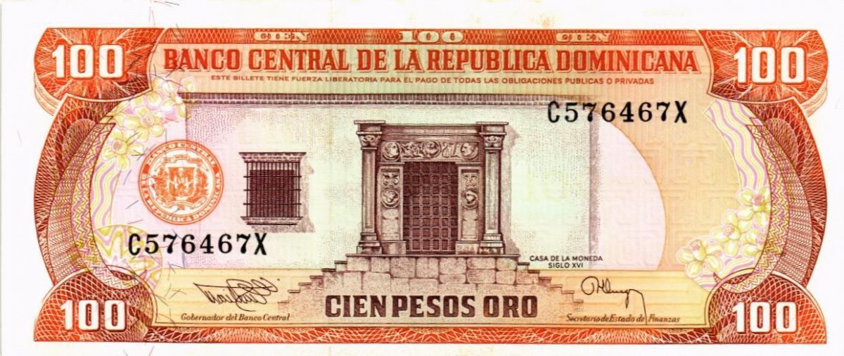 ДОМИНИКАНСКАЯ РЕСПУБЛИКА 100 ПЕСО 1