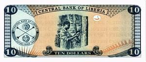 ЛИБЕРИЯ 10 ДОЛЛАРОВ 2