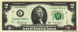 США 2 ДОЛЛАРА (K-Даллас) 1